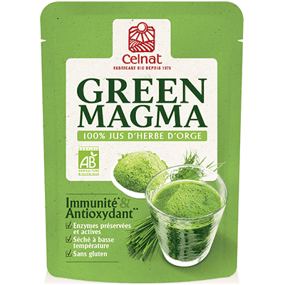 poudre de jus d'herbe Green Magma de Celnat